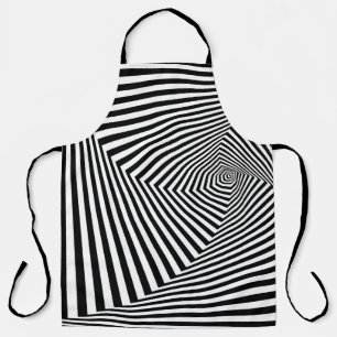 Tablier Illusion optique : Abstraite géométrique rayée.