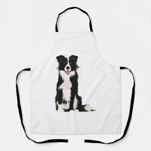 Tablier Illustration Collie Bordure !