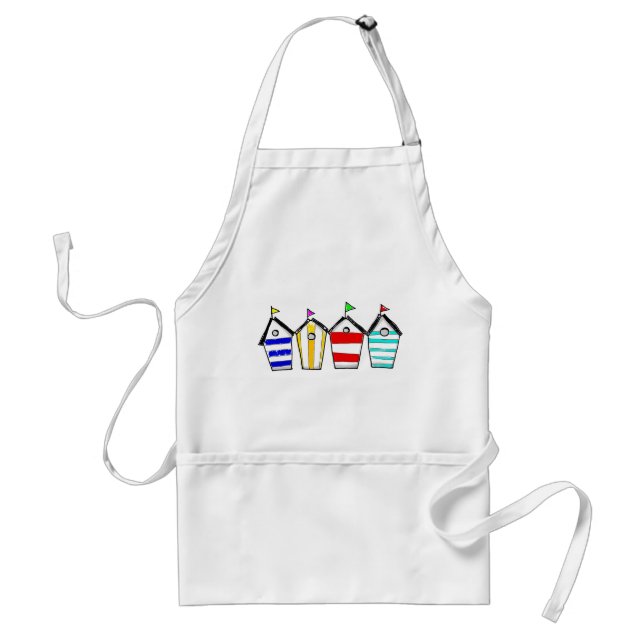 Tablier Illustration de cabane de plage colorée (Devant)