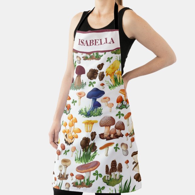 Tablier Illustration de champignons amusants (Insitu)