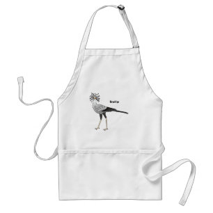 Tablier Illustration de dessin du secrétaire pour oiseaux