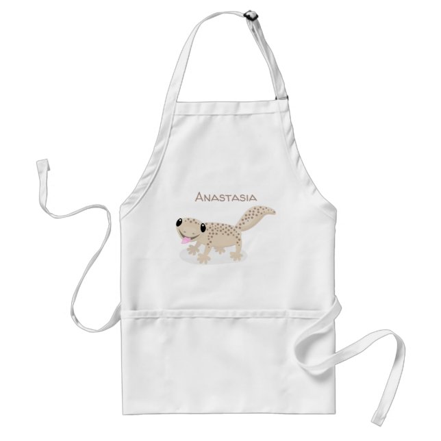 Tablier Illustration de gecko tan tan mignon (Devant)
