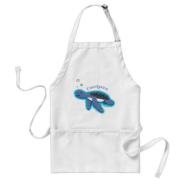 Tablier Illustration de la petite tortue de mer (Devant)