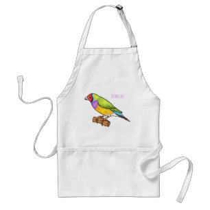 Tablier Illustration de l'oiseau de taille gouldienne