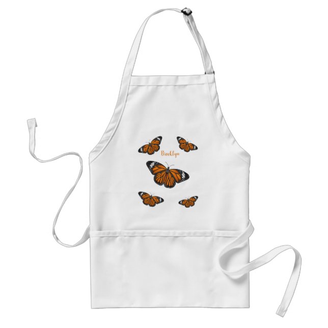 Tablier Illustration de papillon monarque (Devant)