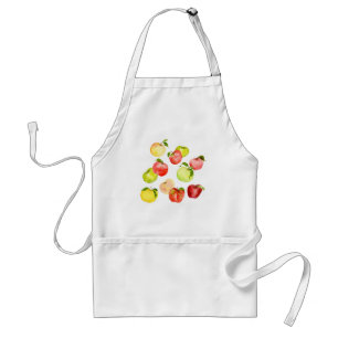 Tablier Illustration de pomme verte rouge aquarelle automn