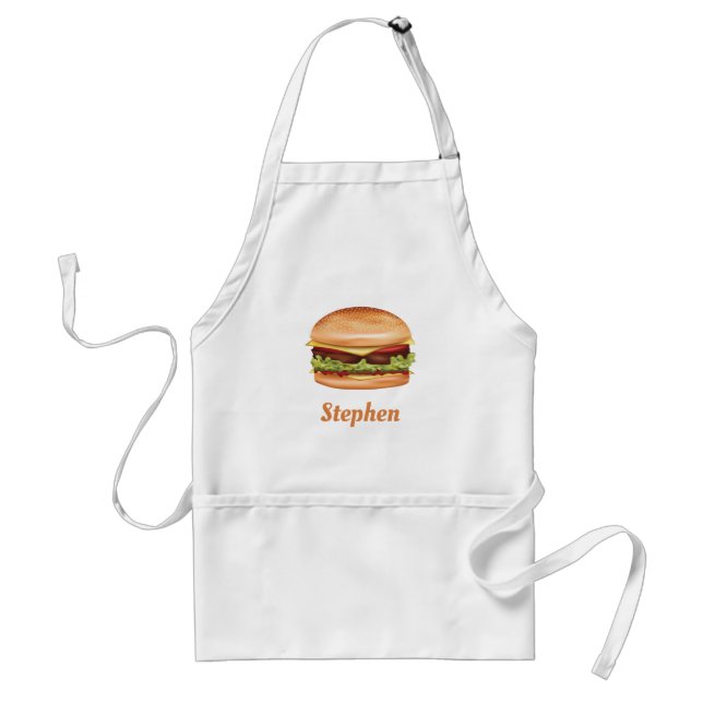 Tablier Illustration de restauration rapide Hamburger avec (Devant)