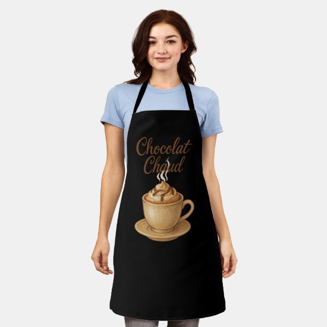 Tablier Illustration du chocolat chaud au chocolat au choc (Porté)