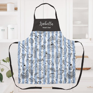 Tablier Illustration Fantaisiste de Nourriture Italienne R