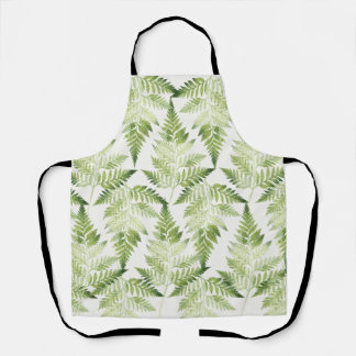 Tablier Illustration végétale minimaliste de la fougère ve