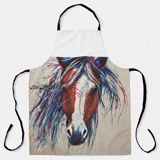 Tablier image de cheval sauvage (Recto)