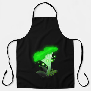 Tablier Imaginaire Chanterelle vert brillant Champignons n