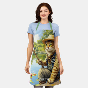 Tablier Imaginaire Cute Lake Chat Fishing