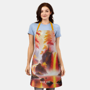 Tablier Imaginaire Forêt mignonne Cascade foncée