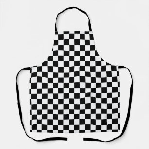 Tablier Impression numérique d'échecs en noir et blanc