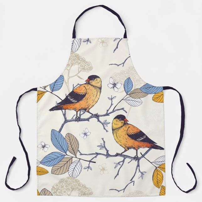Tablier Imprimer l'aire d'oiseaux (Recto)