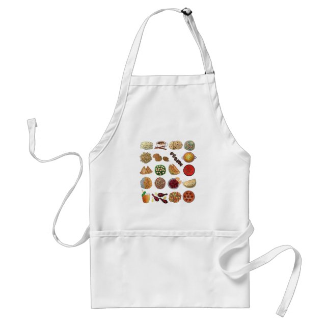 Tablier Indian Foods Plats Cuisine indienne Illustration (Devant)