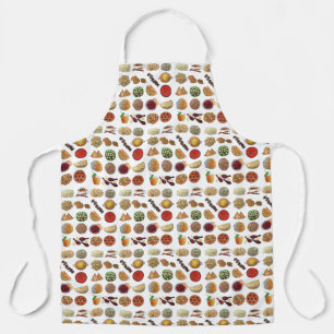 Tablier Indian Foods Plats Cuisine indienne Illustration