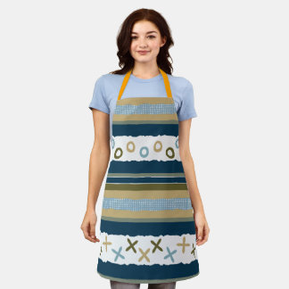 Tablier Indigo Kisses & Hugs Apron personnalisable