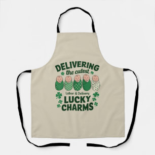 Tablier Infirmière Labor & Delivery Lucky Charm Shamrock 