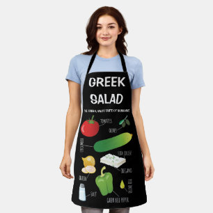 Tablier Ingrédients de salade grecs - Un goût de soleil