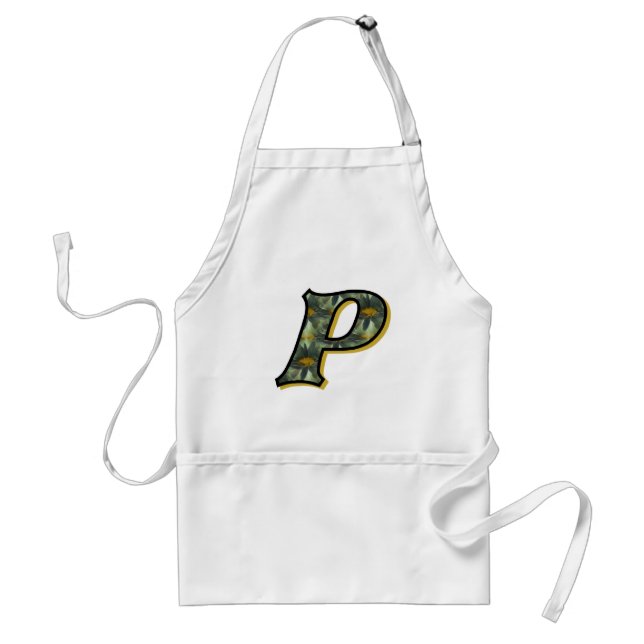 Tablier Initiale P monogramme Daisy (Devant)