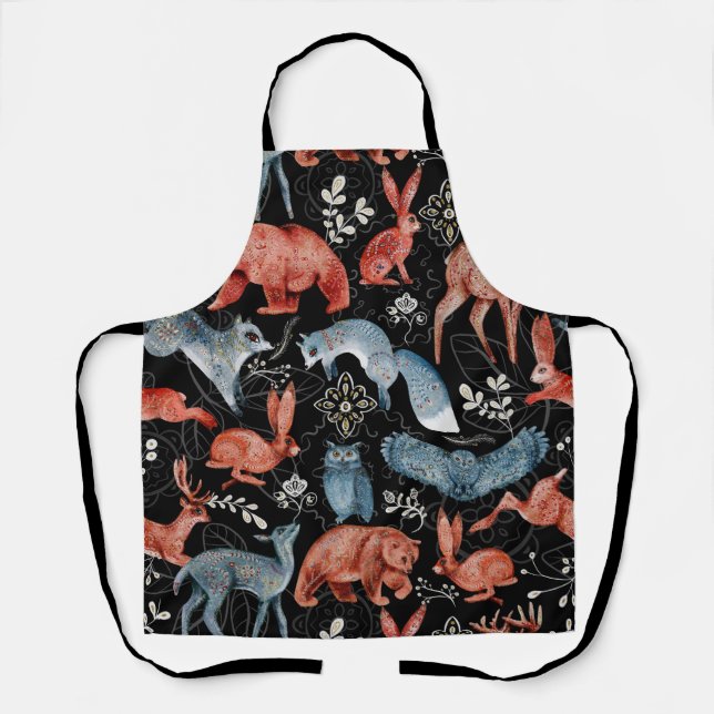 Tablier  Intricate woodland animals pattern (Recto)