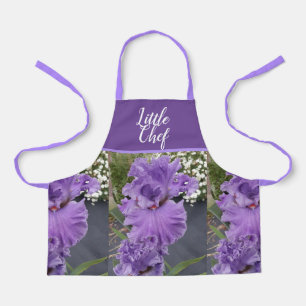 Tablier Iris Fleurs Fleurs Violet Lavande Filles Lilac
