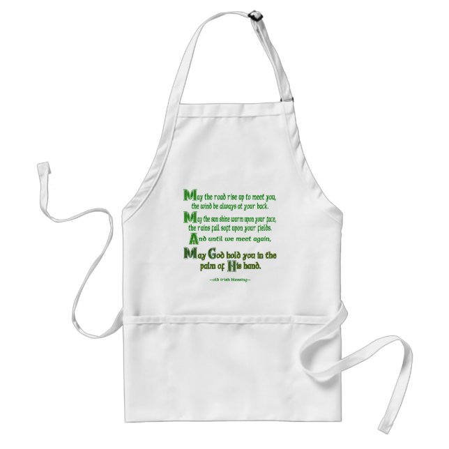 Tablier Irish Blessing May the Road Rise to Meet You (Devant)