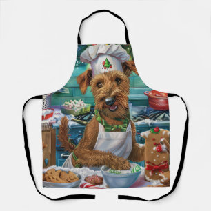 Tablier Irish Terrier Gâteau de vacances : Noël festif