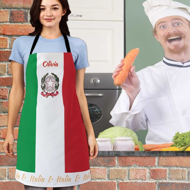 Tablier Italie tablier, Italia, Italien Drapeau Cuisine Ch (Créateur téléchargé)