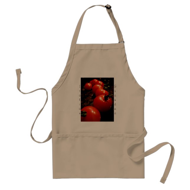 Tablier ITALIEN de GRAND-MAMAN de tomate rouge (Devant)