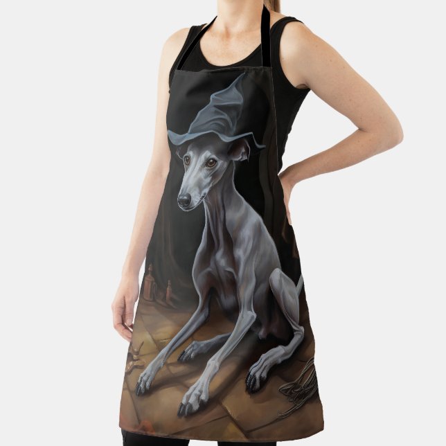 Tablier Italien Greyhound Citrouille Halloween effrayant (Insitu)