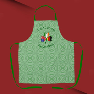 Tablier Italien irlandais Shamrock américain personnalisé