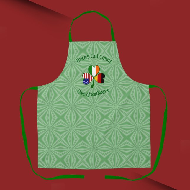 Tablier Italien irlandais Shamrock américain personnalisé (Créateur téléchargé)