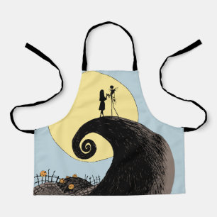 Tablier Jack et Sally   Silhouette de lune
