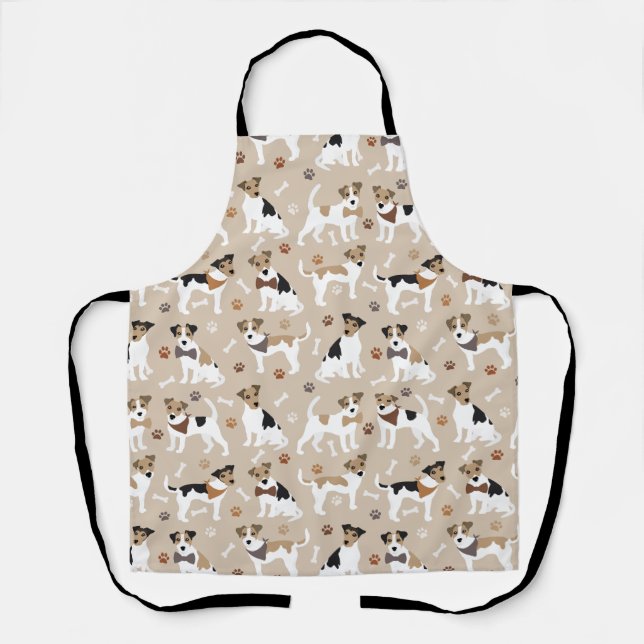 Tablier Jack Russell Terrier Paws et Bones Apron (Recto)