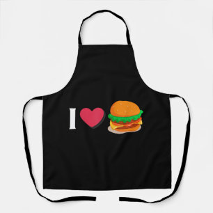 Tablier J'adore Burger Cheeseburger Manger Malsain 