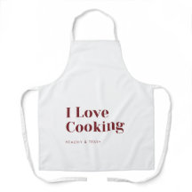 Tablier 'J'adore cuisiner' Cuisine saine et délici