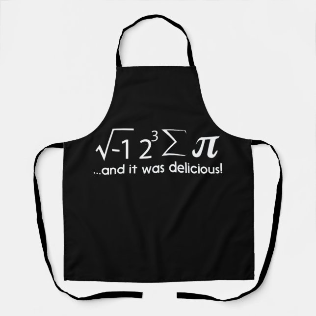 Tablier J'ai mangé quelques Pi 8 sum pie professeur maths  (Recto)