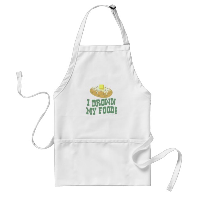 Tablier J'Ai Noyé Ma Nourriture Épic Pomme De Terre Fun Di (Devant)
