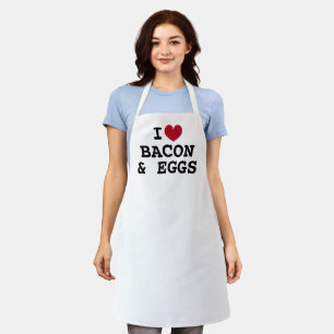 Tablier J'aime bacon et eger fun petit-déjeuner coin cuisi