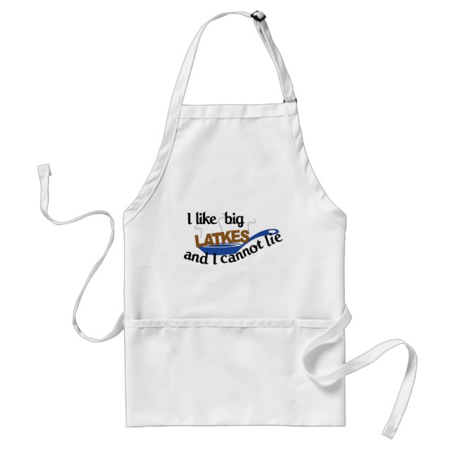 Tablier J'Aime Big Latkes Drôle Hanoukka Apron (Devant)