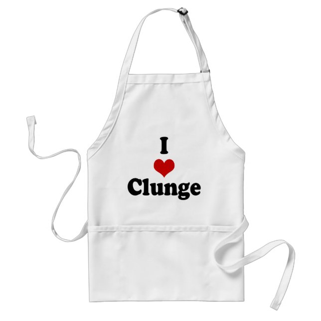 TABLIER J'AIME {COEUR} CLUNGE (Devant)
