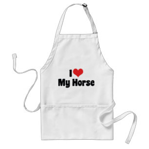 Tablier J'aime cœur mon cheval - Amoureux de cheval
