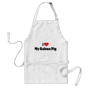 Tablier J'aime cœur mon cochon d'Inde