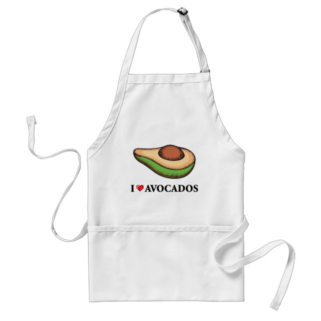 Tablier J'aime des avocats (Devant)
