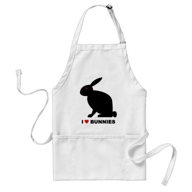 Tablier J'aime des lapins (Devant)