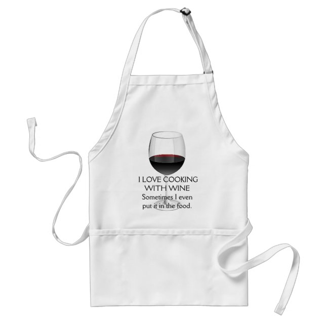 TABLIER J'AIME FAIRE CUIRE AVEC DU VIN (Devant)