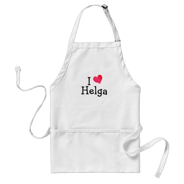 Tablier J'aime Helga (Devant)
